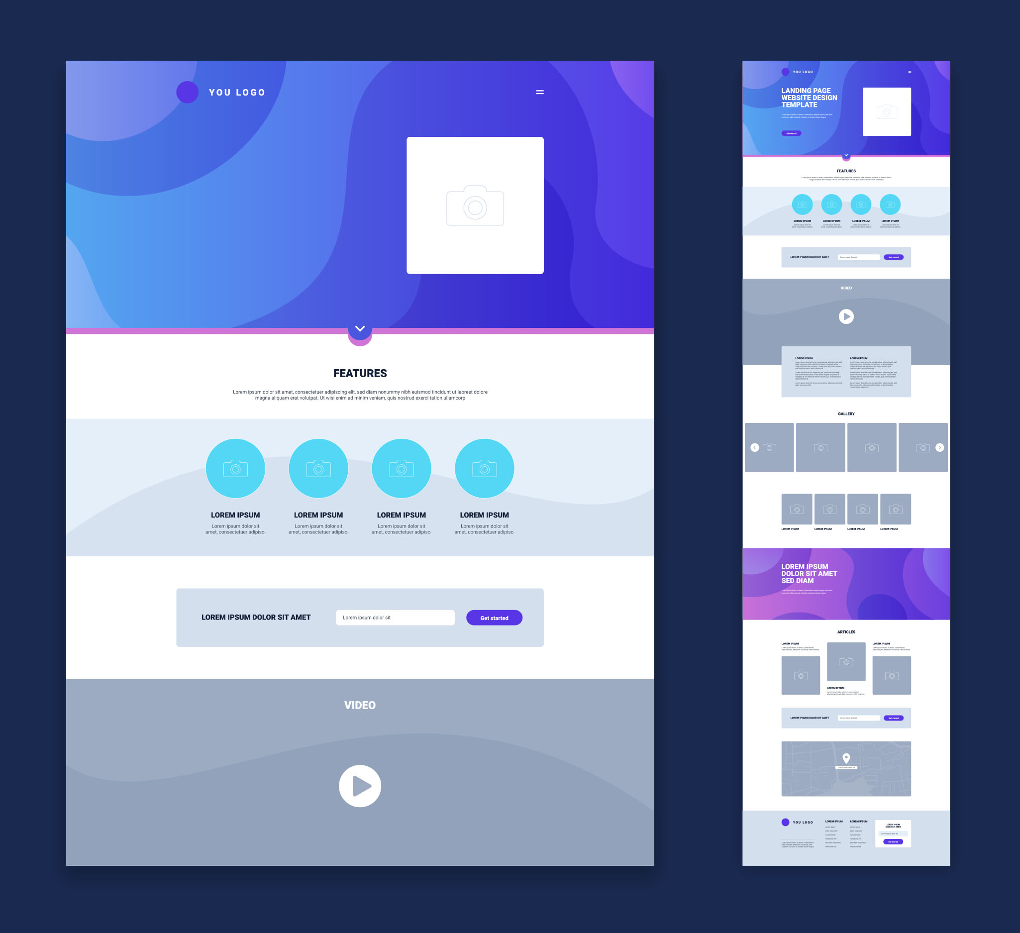 a landing page layout